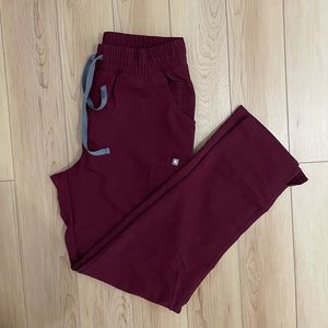 FIGS YOLA HIGH WAIST BURGUNDY MT